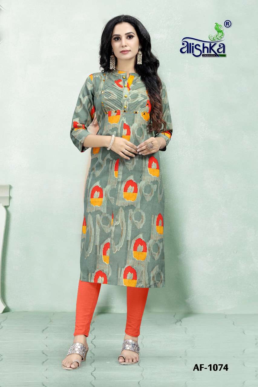 JELLY BY ALISHKA FASHION 1061 TO 1064 SERIES BEAUTIFUL STYLISH FANCY COLORFUL CASUAL WEAR & ETHNIC WEAR FLEX COTTON KURTI AT WHOLESALE PRICE